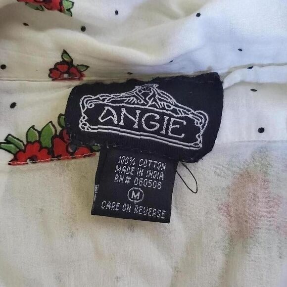 Angie White Y2K Babydoll Floral Coquette Mini Dress - Picture 3 of 4